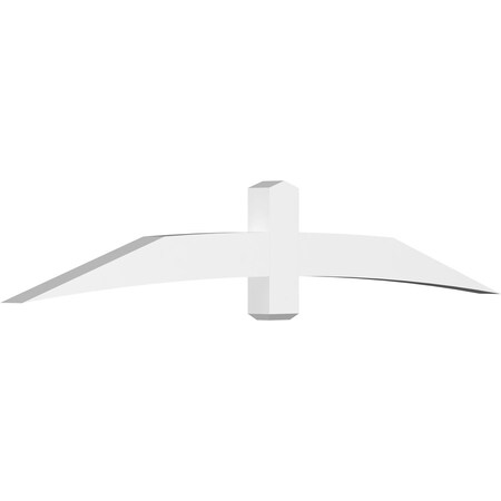 Ekena Millwork Bellingham Architectural Grade PVC Gable Bracket, 96"W x 16"H x 4"D x 6"F, 4/12 Pitch GBP096X16X0406BEL00